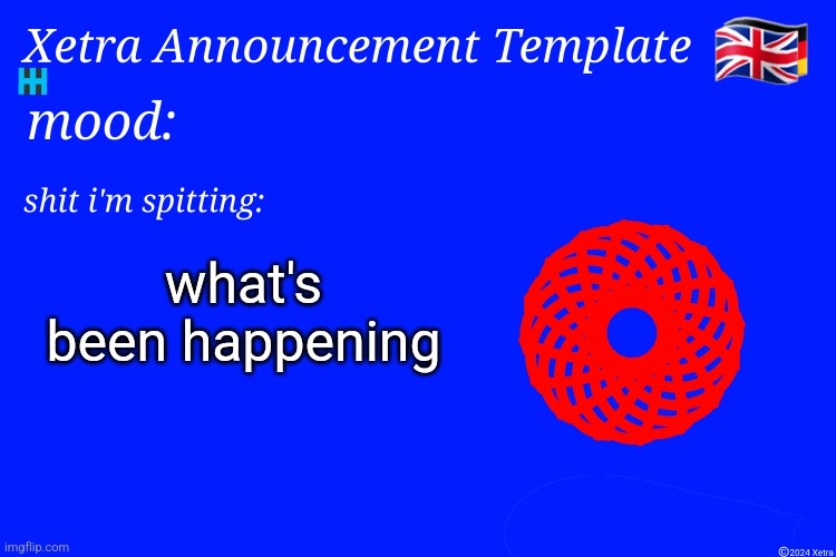 Xetra Announcement Template 4 | what's been happening | image tagged in xetra announcement template 4 | made w/ Imgflip meme maker