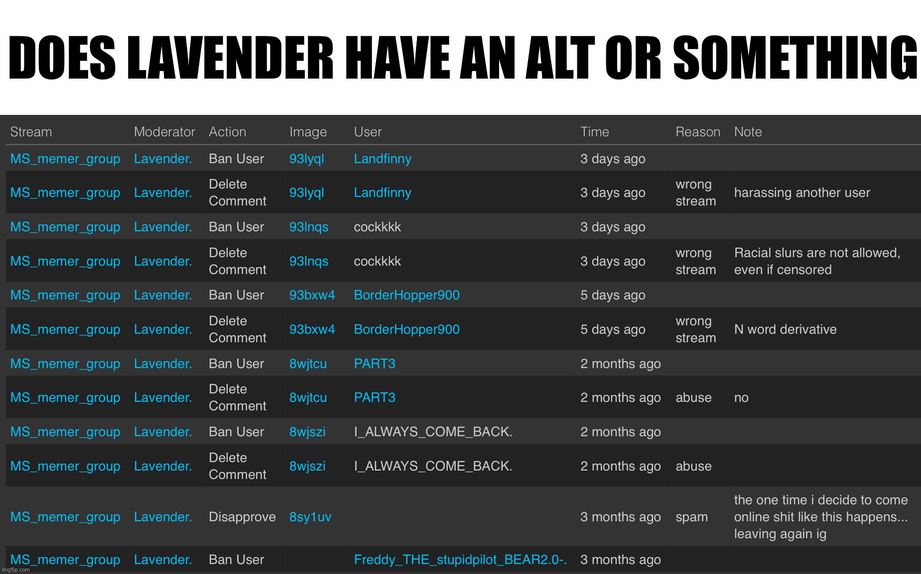 Another day of epico | DOES LAVENDER HAVE AN ALT OR SOMETHING | made w/ Imgflip meme maker