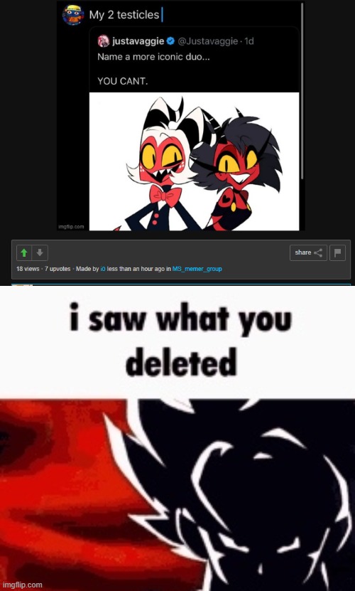 archive of the comments on that post in comments+what I was about to add | image tagged in i saw what you deleted | made w/ Imgflip meme maker
