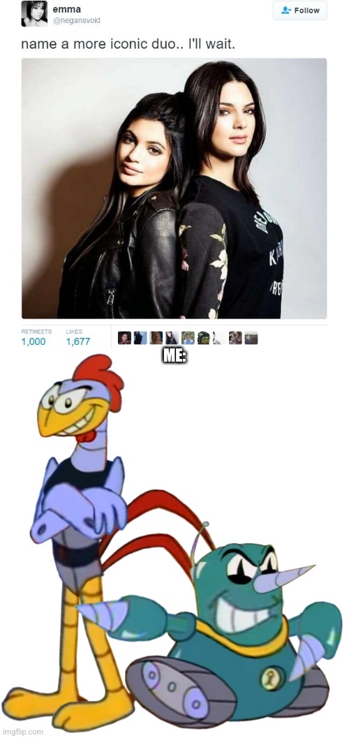 Iconic Duo.mp3 | ME: | image tagged in name a more iconic duo,scratch and grounder 2 aosth | made w/ Imgflip meme maker