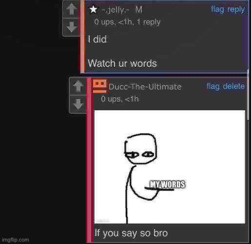 I indeed watched my words | made w/ Imgflip meme maker