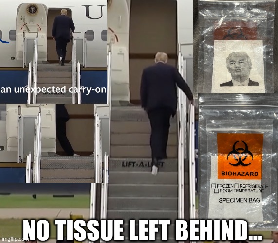 I haz humor | NO TISSUE LEFT BEHIND… | image tagged in tissue,donald trump,carry on,president,president trump,christmas presents | made w/ Imgflip meme maker