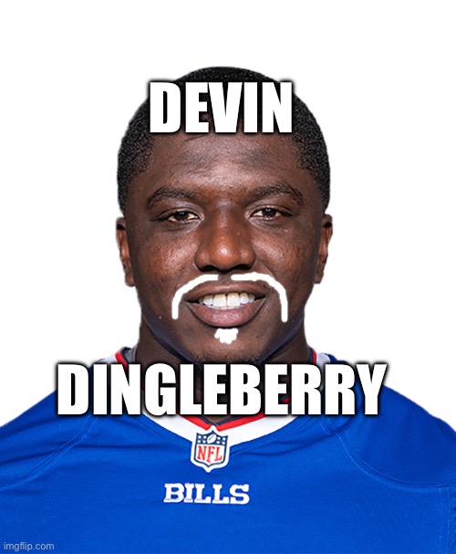 Devin Dingleberry | DEVIN; DINGLEBERRY | image tagged in nfl football | made w/ Imgflip meme maker