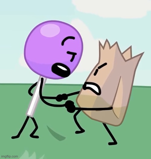 Lollipop x Barf Bag | image tagged in lollipop x barf bag | made w/ Imgflip meme maker