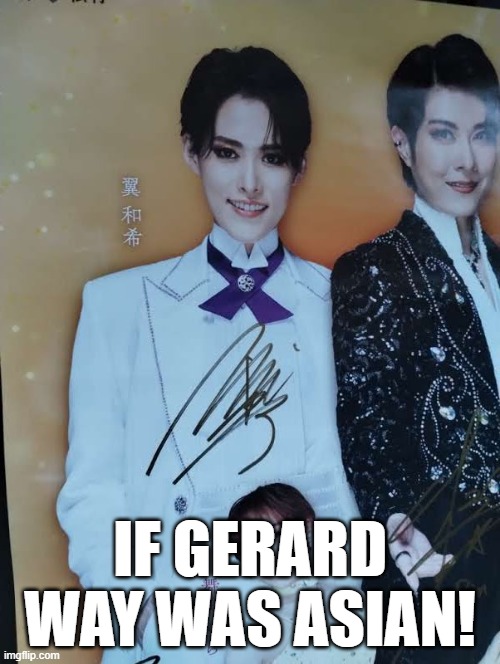 If Gerard Way was Asian | IF GERARD WAY WAS ASIAN! | image tagged in japan | made w/ Imgflip meme maker