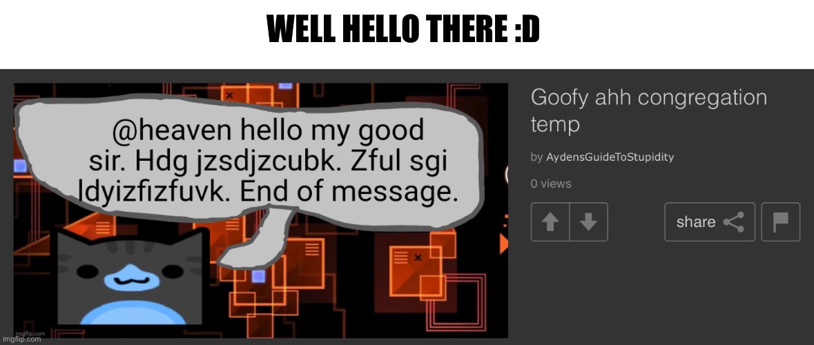 I fell down the school stairs and now I have a scar on my right thigh -_- | WELL HELLO THERE :D | made w/ Imgflip meme maker