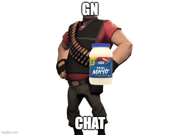 Heavy with mayonnaise | GN; CHAT | image tagged in heavy with mayonnaise | made w/ Imgflip meme maker