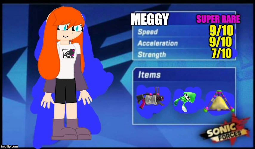 [UPDATED] Sonic Forces Meme Battle | SUPER RARE; MEGGY; 9/10; 9/10; 7/10 | image tagged in updated sonic forces meme battle | made w/ Imgflip meme maker