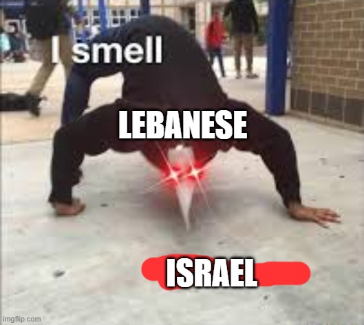 Their pagers explading is just skill issue ig | LEBANESE; ISRAEL | image tagged in i smell pestilence | made w/ Imgflip meme maker