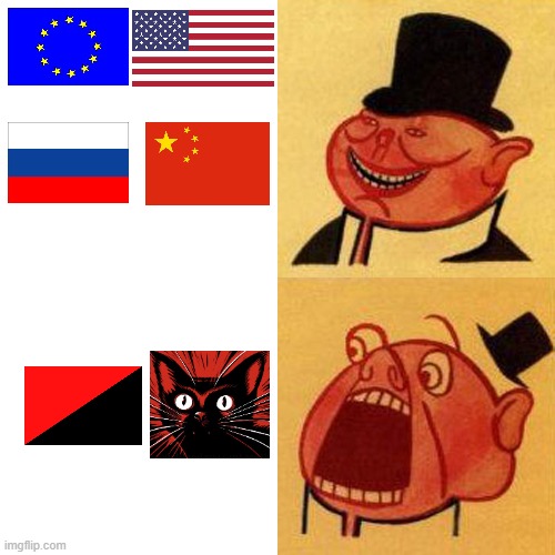 ancommie ansyndie classic | image tagged in porky the capitalist pig likes v dislikes,communism,syndicalism,anarchism | made w/ Imgflip meme maker