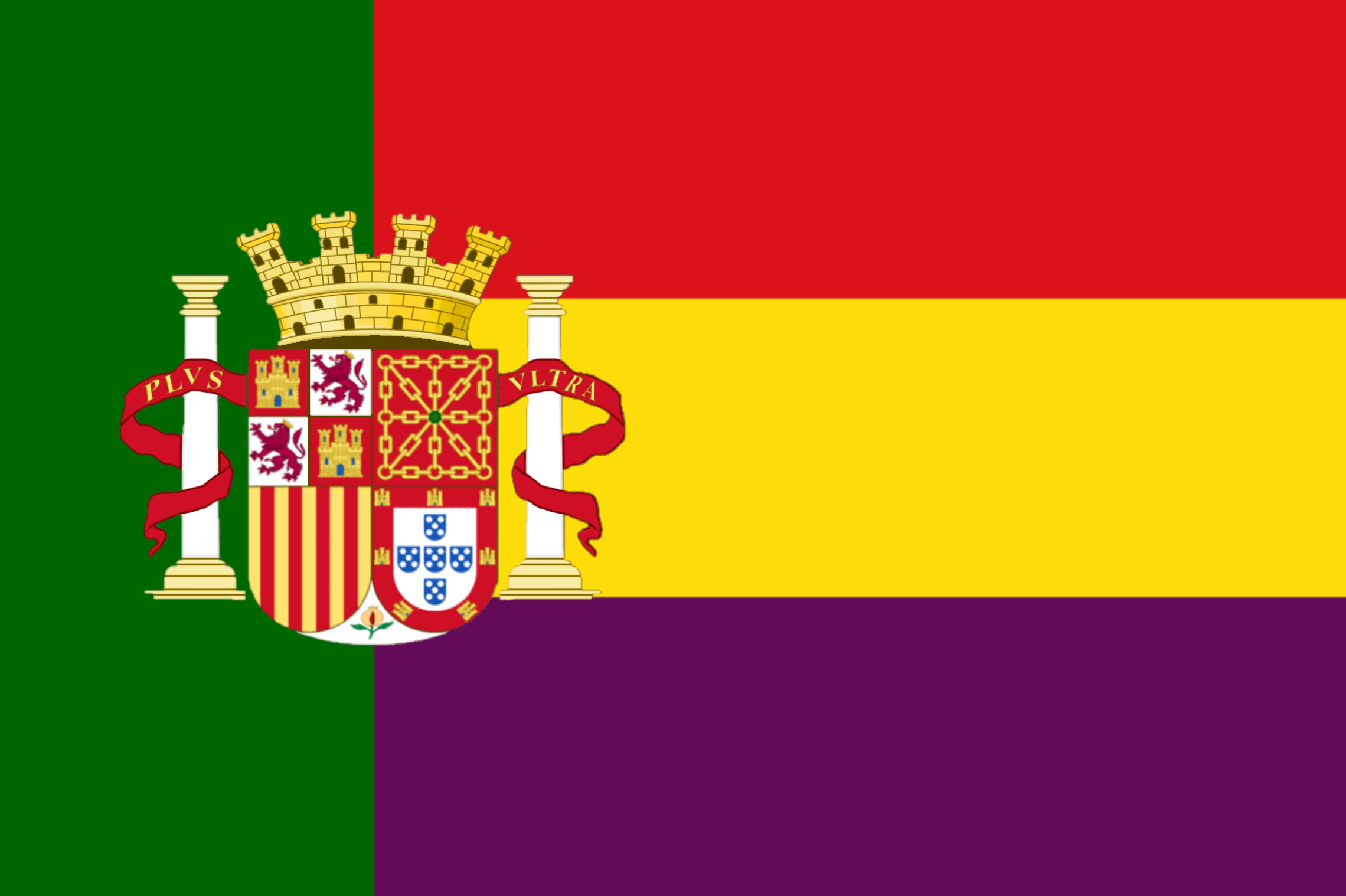 High Quality Flag of the Iberian-Union/Federation Blank Meme Template