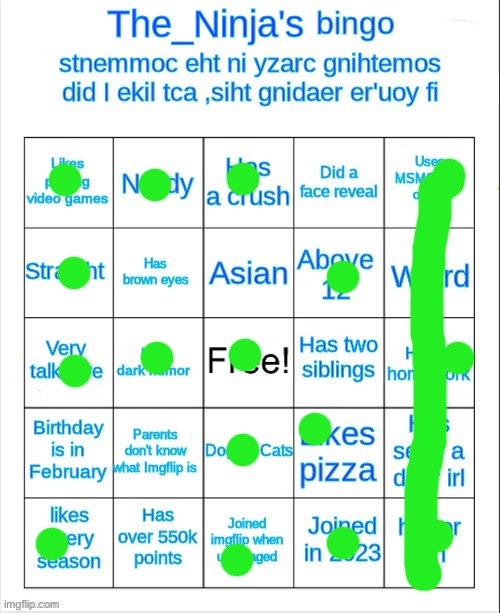 image tagged in the_ninja's bingo | made w/ Imgflip meme maker