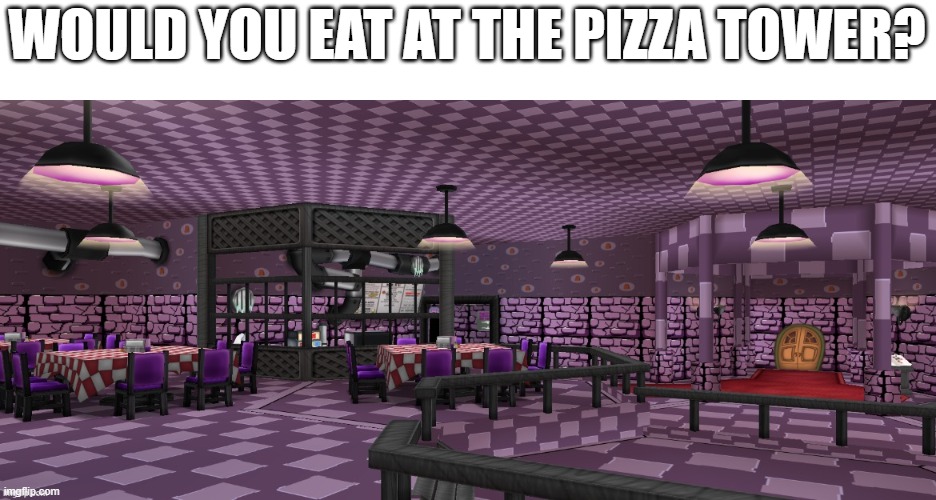 WOULD YOU EAT AT THE PIZZA TOWER? | made w/ Imgflip meme maker