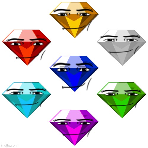 7 Chaos Men | image tagged in chaos emeralds | made w/ Imgflip meme maker