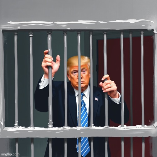 Trump in jail | image tagged in donald trump | made w/ Imgflip meme maker