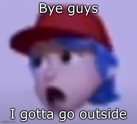 what the silly billy | Bye guys; I gotta go outside | image tagged in what the silly billy | made w/ Imgflip meme maker