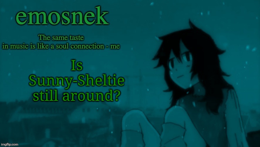 I really miss her :< | Is Sunny-Sheltie still around? | image tagged in emosnek softcore temp thanks duskit | made w/ Imgflip meme maker