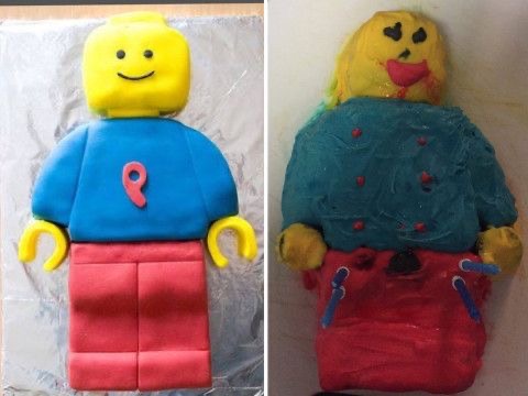 lego cake fail Blank Meme Template