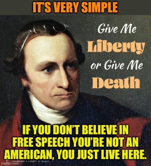 Individual Freedoms are what defines America | IT’S VERY SIMPLE; IF YOU DON’T BELIEVE IN FREE SPEECH YOU’RE NOT AN AMERICAN, YOU JUST LIVE HERE. | image tagged in the left would prefer to give you death than let you live free,leftists will use violence to win | made w/ Imgflip meme maker