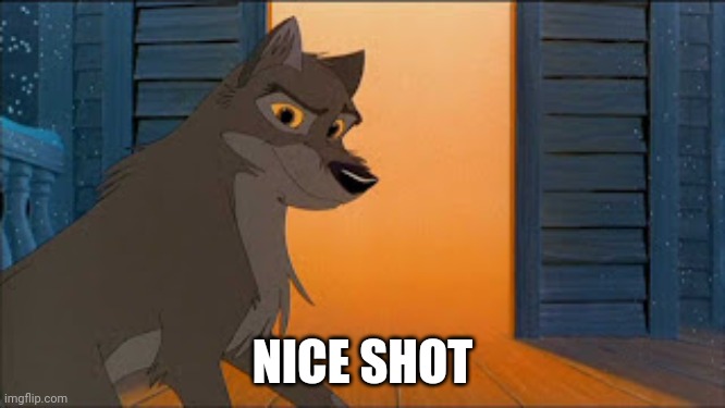 Nice Shot | NICE SHOT | image tagged in balto | made w/ Imgflip meme maker