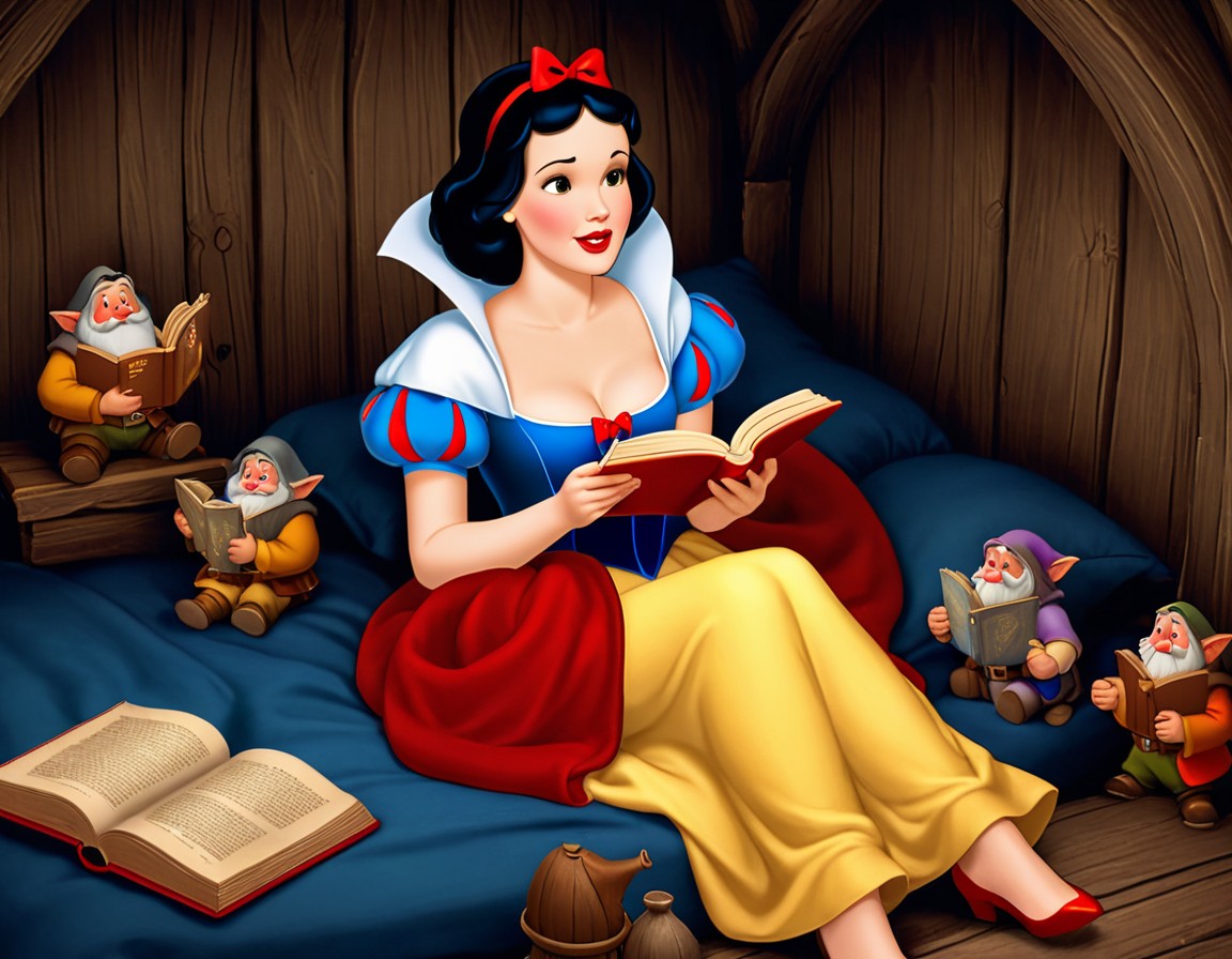 High Quality Snow white bedtime Blank Meme Template