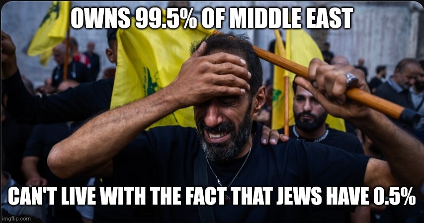 Crying Jihadists | OWNS 99.5% OF MIDDLE EAST; CAN'T LIVE WITH THE FACT THAT JEWS HAVE 0.5% | image tagged in israel,jihad,muslim | made w/ Imgflip meme maker