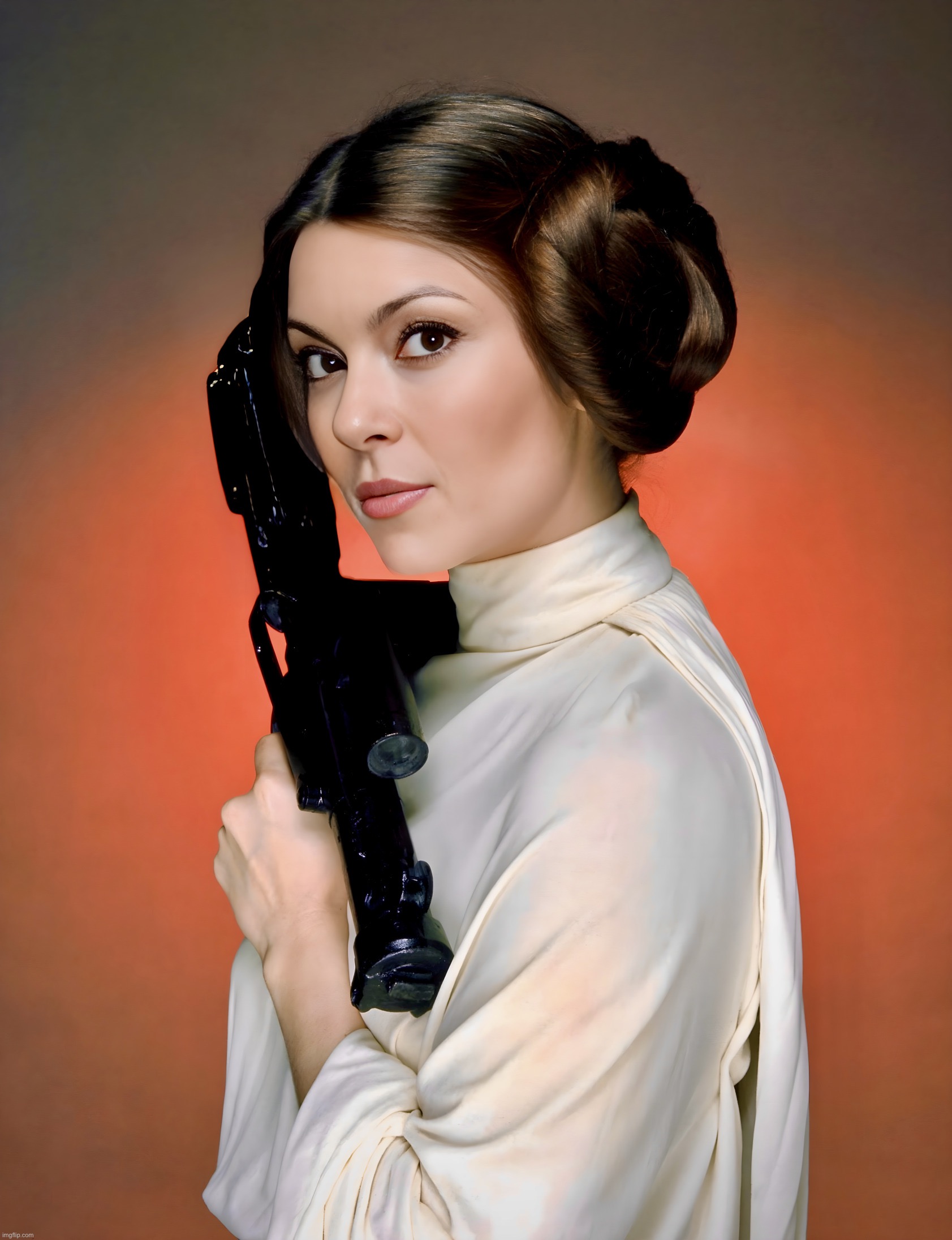 Princess Leia | image tagged in princess leia,cosplay,memes,girls with guns,rebel,star wars | made w/ Imgflip meme maker