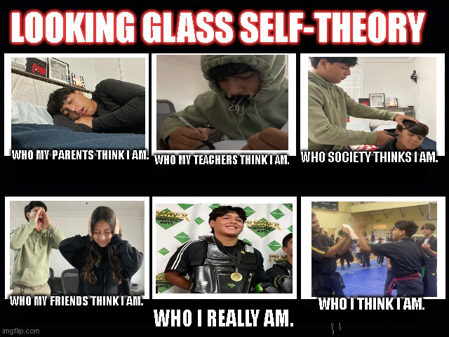 What my friends think I do | LOOKING GLASS SELF-THEORY; WHO MY PARENTS THINK I AM. WHO SOCIETY THINKS I AM. WHO MY TEACHERS THINK I AM. WHO MY FRIENDS THINK I AM. WHO I THINK I AM. WHO I REALLY AM. | image tagged in what my friends think i do | made w/ Imgflip meme maker