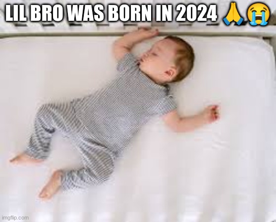 LIL BRO WAS BORN IN 2024 | LIL BRO WAS BORN IN 2024 🙏😭 | image tagged in funny,memes,song,trending | made w/ Imgflip meme maker