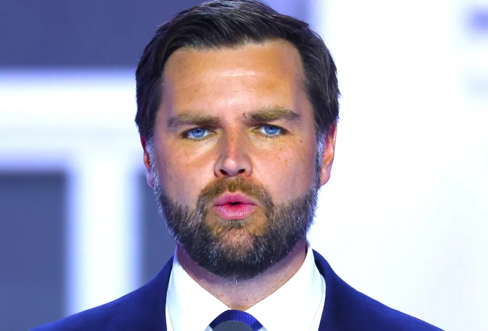 J.D. Vance eyeliner makeup lips Republican neo-nazi fascism Blank Meme Template