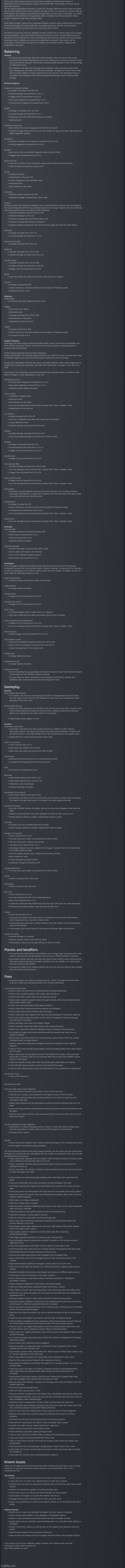 This is the FULL entire patch notes of the newest Helldivers 2 update. They cooked. | made w/ Imgflip meme maker