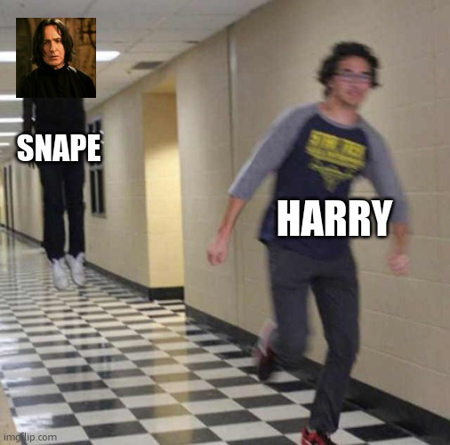 floating boy chasing running boy | SNAPE; HARRY | image tagged in floating boy chasing running boy | made w/ Imgflip meme maker