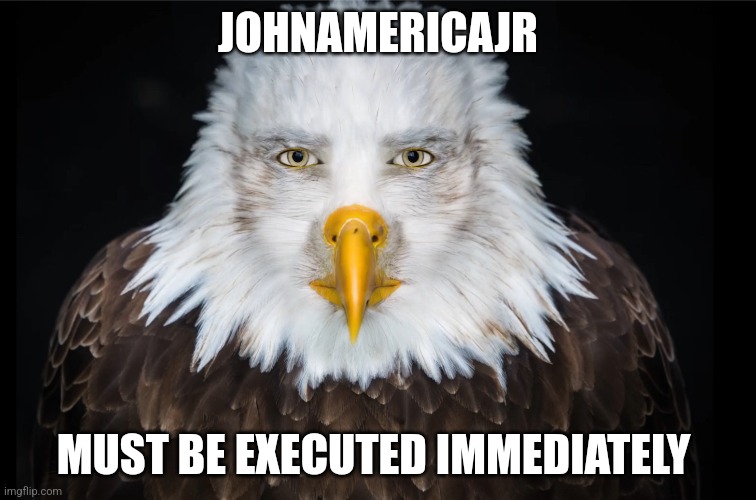 JOHNAMERICAJR MUST BE EXECUTED IMMEDIATELY | made w/ Imgflip meme maker