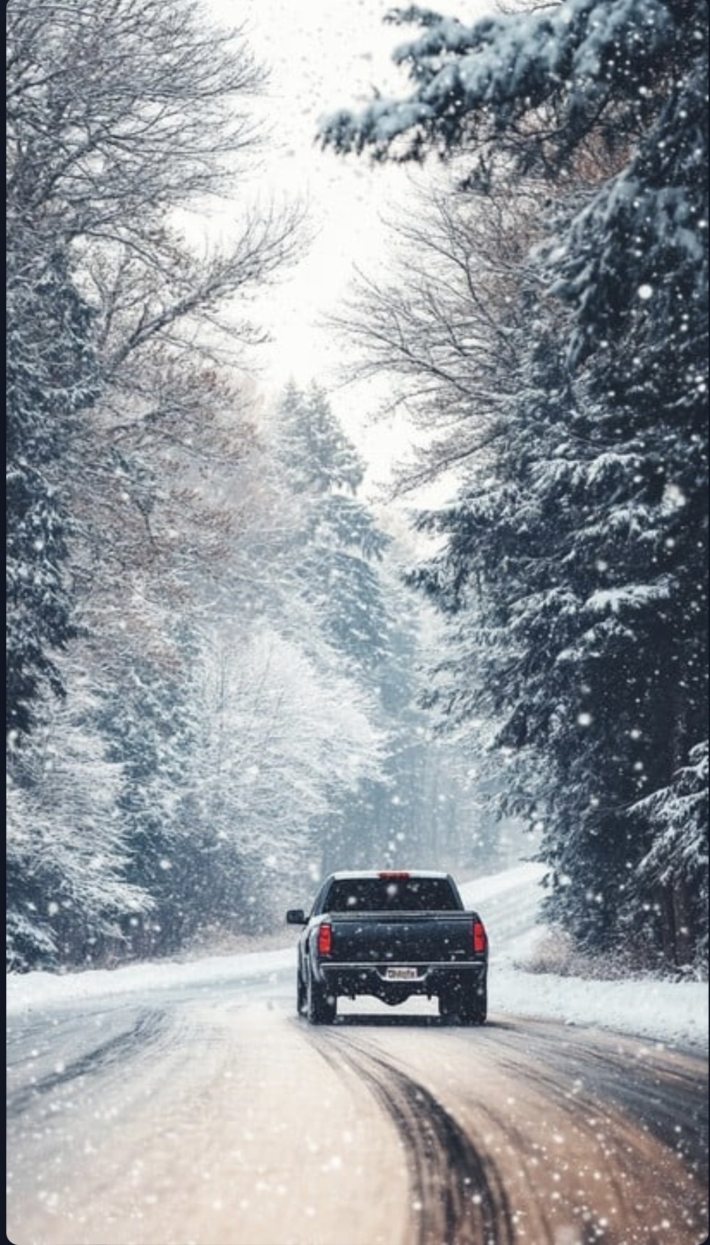 Snowy drive Blank Meme Template