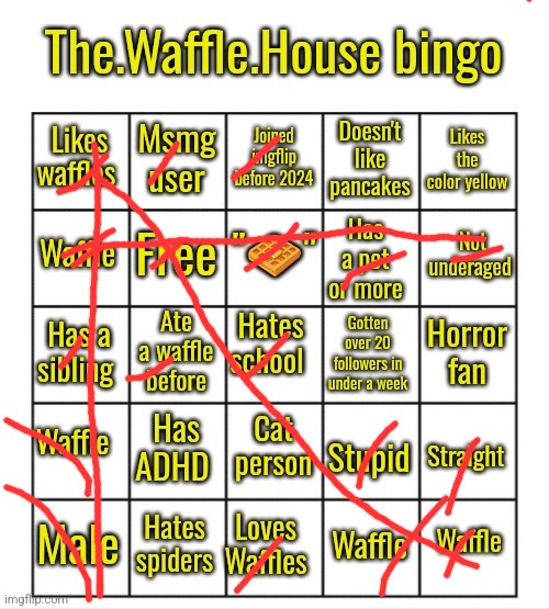 image tagged in the waffle house bingo | made w/ Imgflip meme maker