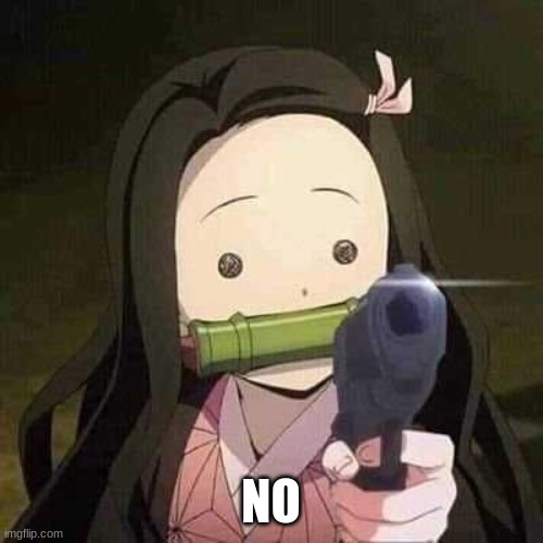 NEZUKO NOOOOO!!! | NO | image tagged in nezuko nooooo | made w/ Imgflip meme maker