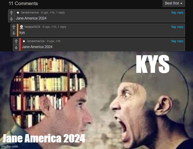 KYS; Jane America 2024 | made w/ Imgflip meme maker