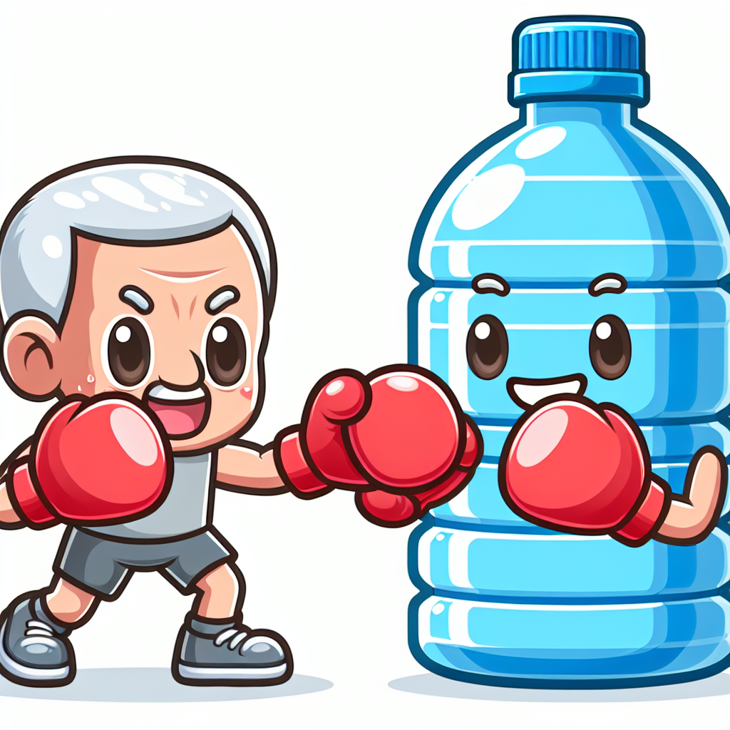 Water Bottle boxing with Joe Biden Blank Meme Template