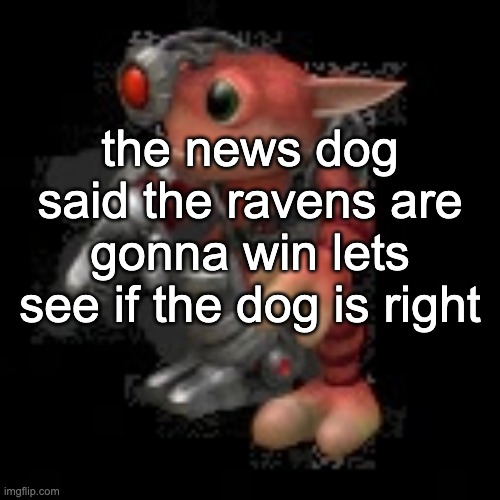 i want yall's pick too, cowboys or ravens | the news dog said the ravens are gonna win lets see if the dog is right | image tagged in grox png | made w/ Imgflip meme maker