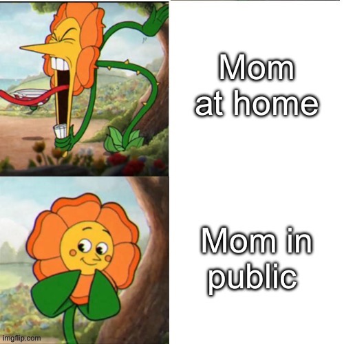 Upvote if this is relatable | image tagged in cuphead flower,relatable | made w/ Imgflip meme maker