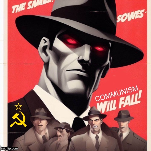 Improved version of anti communist propaganda i made | image tagged in propaganda,cartoon,improvement,memes | made w/ Imgflip meme maker