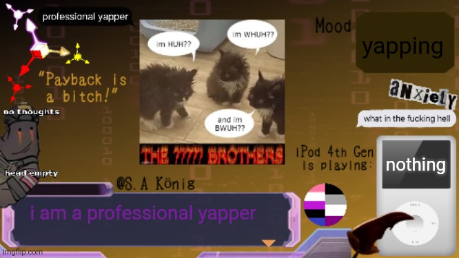 SAK Temp idk | yapping; nothing; i am a professional yapper | image tagged in sak temp idk | made w/ Imgflip meme maker