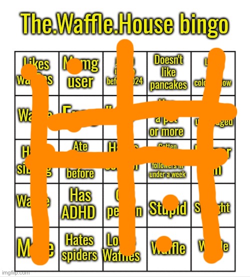 image tagged in the waffle house bingo | made w/ Imgflip meme maker