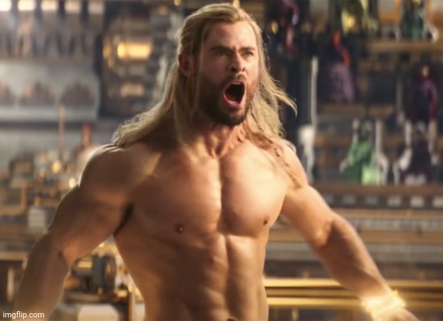 Naked Thor | image tagged in naked thor | made w/ Imgflip meme maker