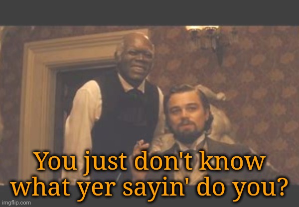 He don't know what he's sayin' | You just don't know what yer sayin' do you? | image tagged in he don't know what he's sayin' | made w/ Imgflip meme maker