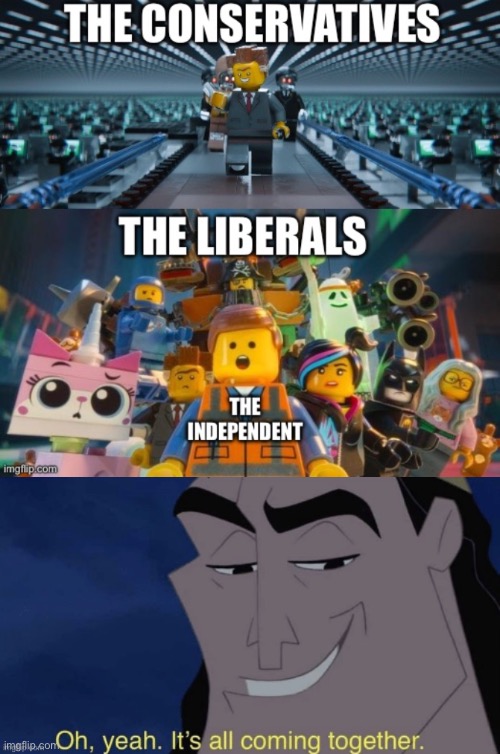 Am I tho only one who caught this? | image tagged in politics,the lego movie,legos,movies | made w/ Imgflip meme maker