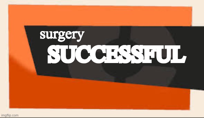 TF2 Meet The | surgery; SUCCESSFUL | image tagged in tf2 meet the | made w/ Imgflip meme maker