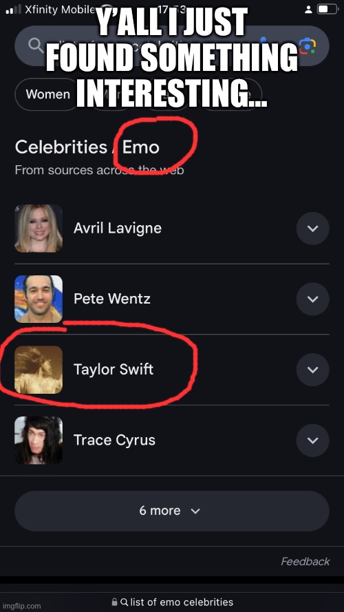 TAYLOR SWIFT?! EMO?!?! | Y’ALL I JUST FOUND SOMETHING INTERESTING… | image tagged in shocked | made w/ Imgflip meme maker