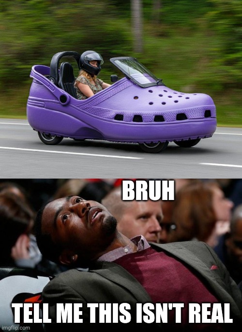 CROC CAR | BRUH; TELL ME THIS ISN'T REAL | image tagged in john wall,cars,crocs,car | made w/ Imgflip meme maker