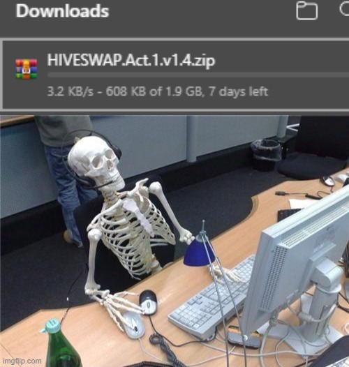 GUH???? | image tagged in waiting skeleton | made w/ Imgflip meme maker